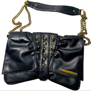 Matt by Matt & Nat purse vegan leather, moto style with chains and studs